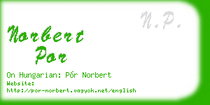 norbert por business card